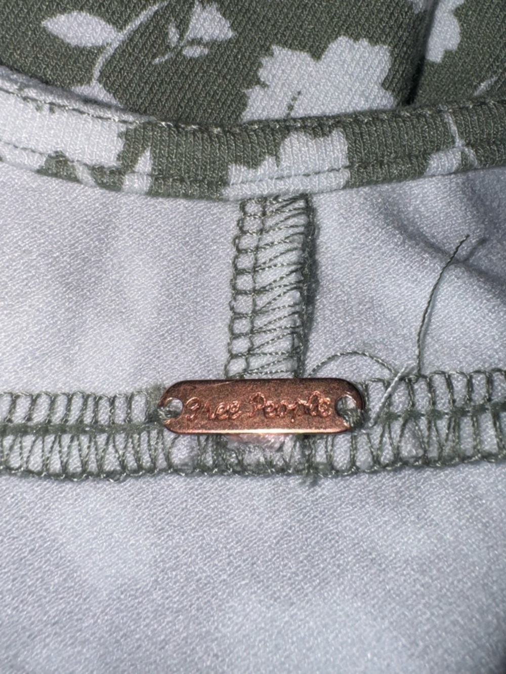 Free People Rosie Midi Dress Green white Floral Knit Open Back buckle S - Picture 5 of 16